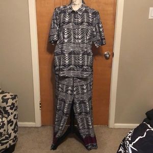 Safari print pant set